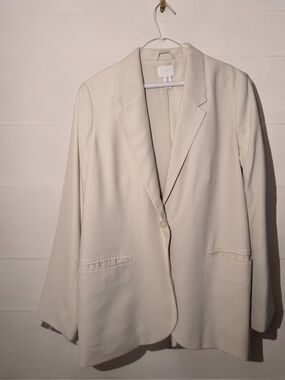 H&M Cream Single-Button Women's Blazer